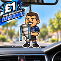 Blue, Black & White No. 9 Rugby Air Freshener