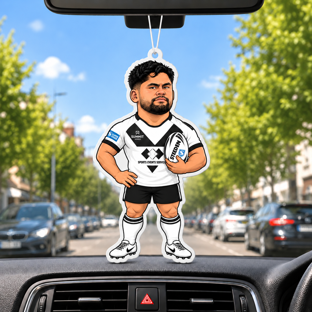 Black & White Prop Rugby League Air Freshener