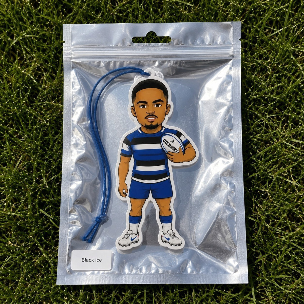 Blue, Black & White No. 12 Rugby Air Freshener